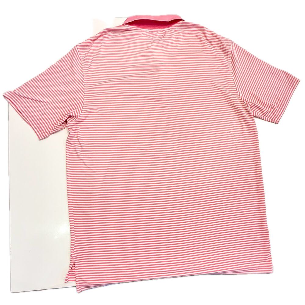 Peter Millar Pink/White Summer Comfort Competition Stripe Polo Size XL 🏌️‍♂️🩷⛳ - Picture 10 of 16